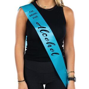 Bridal Sash - I'll Bring The - Alcohol (aqua)⚡️